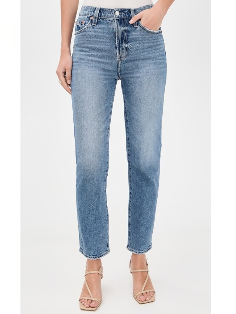 Agolde Light Blue Denim High Rise Nico Slim Fit Jeans Size 25